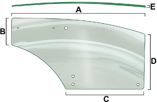 Kabine Türscheibe, left hand VPM7426