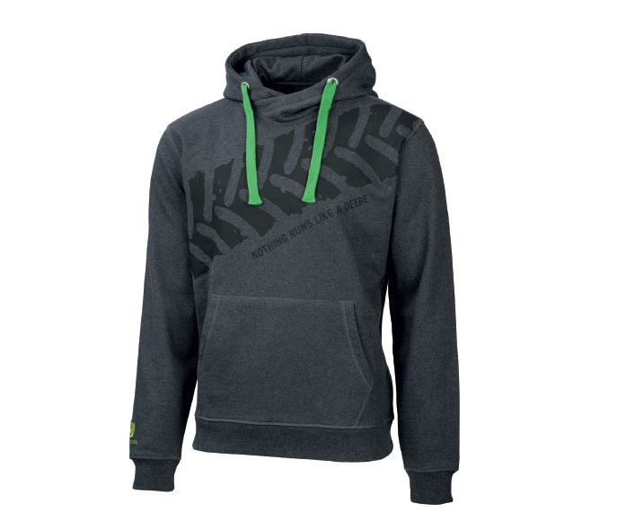 JOHN DEERE Kapuzensweatshirt „Tracks“ Anthrazit-meliert