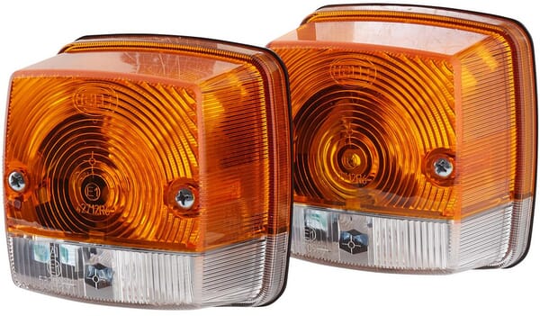 Beleuchtung Blinkbegrenzungsleuchte 84 x 84 mm  12 V / 24 V 21 W 5 W Hella 2BE003014251
