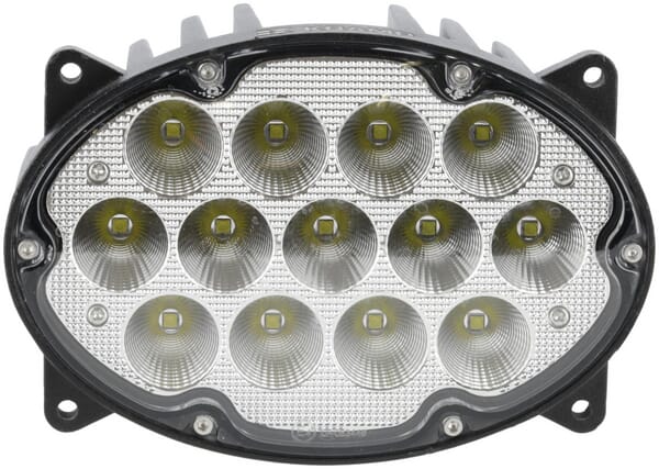 Beleuchtung Arbeitsscheinwerfer LED, 65W, 5200lm, oval, 10/30V, 161x110x90mm, breit flutend, 13 LED's, H4, Fernlicht/Abblendlicht, Kramp LA10559